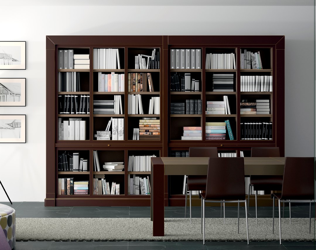 107437 Модульный книжный шкаф Contemporaneo 338 см La Ebanisteria Hamster  - Вид №1