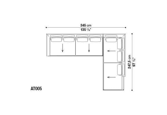 Кожаный диван B&B Italia Атолл ARCH-00112726 - Вид №11