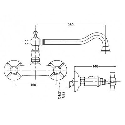 Смеситель MIGLIORE Princeton ML.CUC-852.CR для кухни - хром  - Вид №4