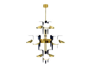 Светодиодный подвесной светильник из металла и матового стекла