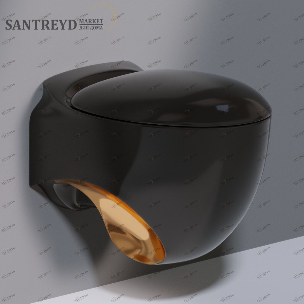 SS531T0R0V6.D252 Подвесной унитаз настенный Черный A. e T. Italia ACCENT Италия AeT ITALIA