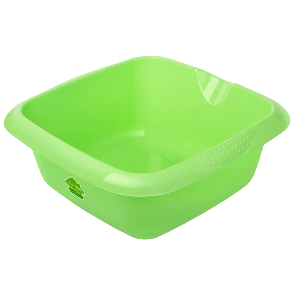 Таз квадратный Matrika 4.8 л пластик цвет зелёный MARTIKA STLM-2041588