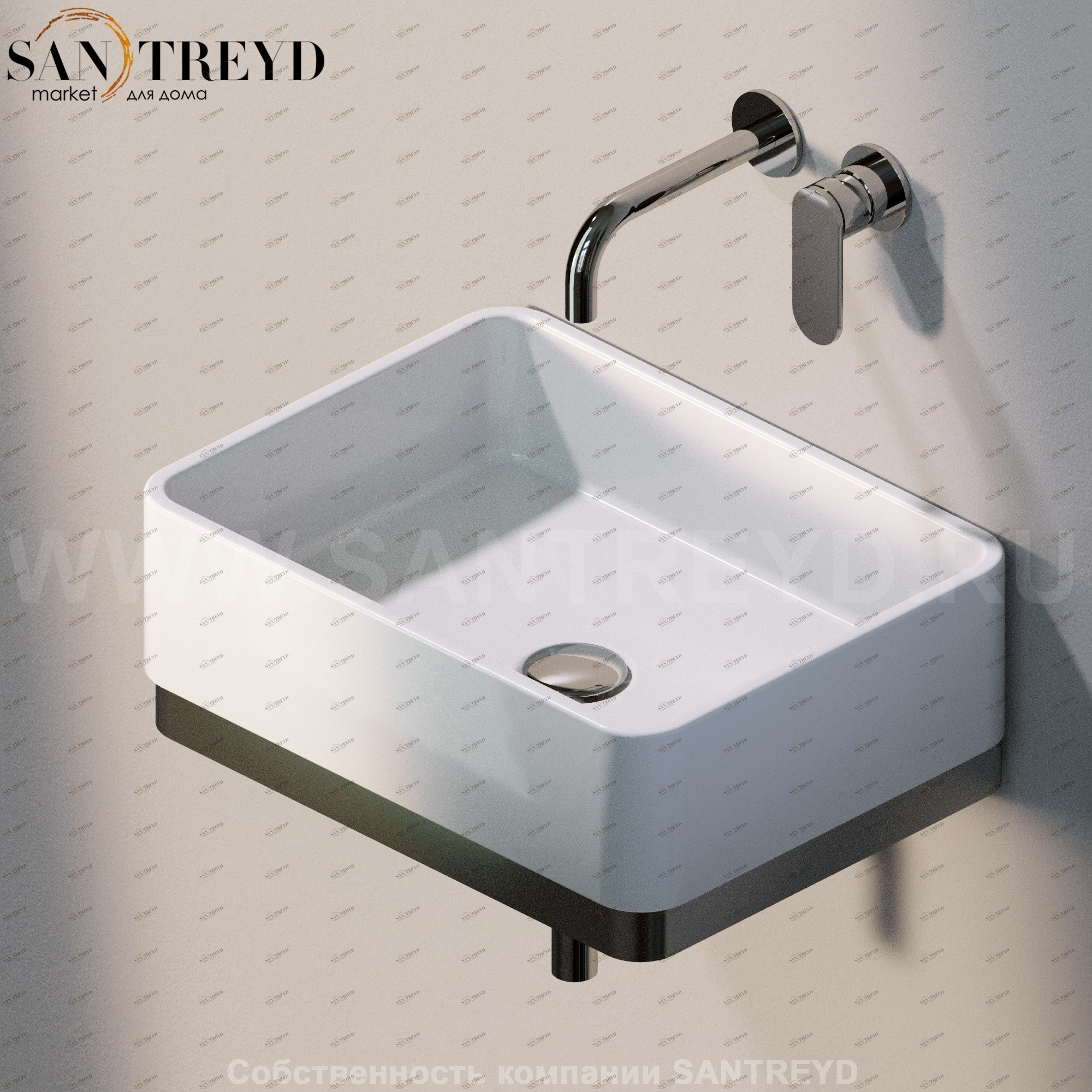 MWL489016 Подвесная раковина настенная прямоугольная Ceramica Flaminia Miniwash белая