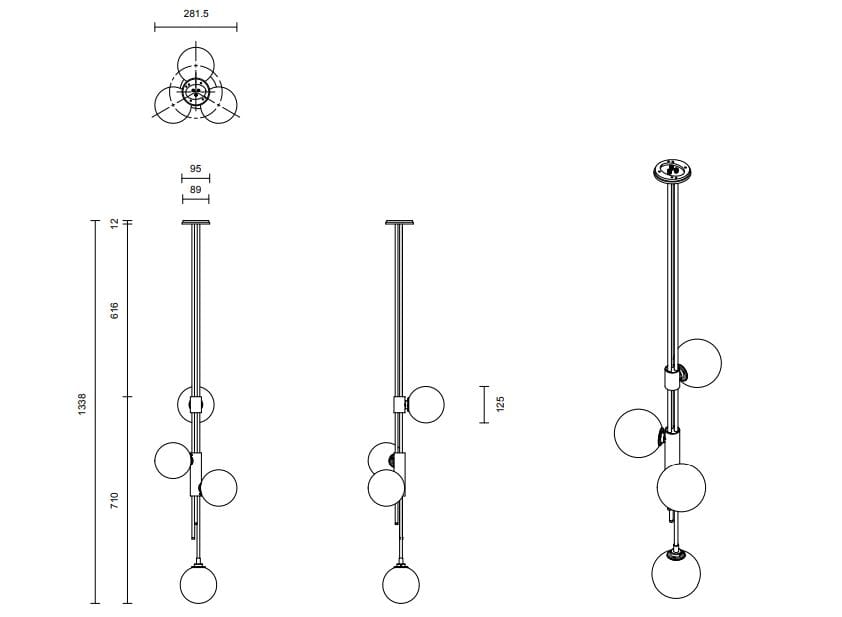 Выдувное стекло светодиодный подвесной светильник Articolo Studios Trilogy ARCH-00057546 - Вид №3