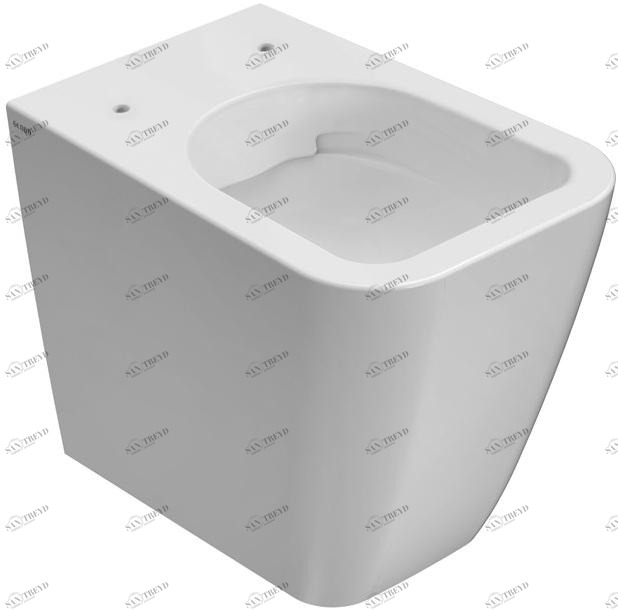 St004/002/001-ss002 Приставной унитаз напольный Белый Ceramica Globo STONE Италия