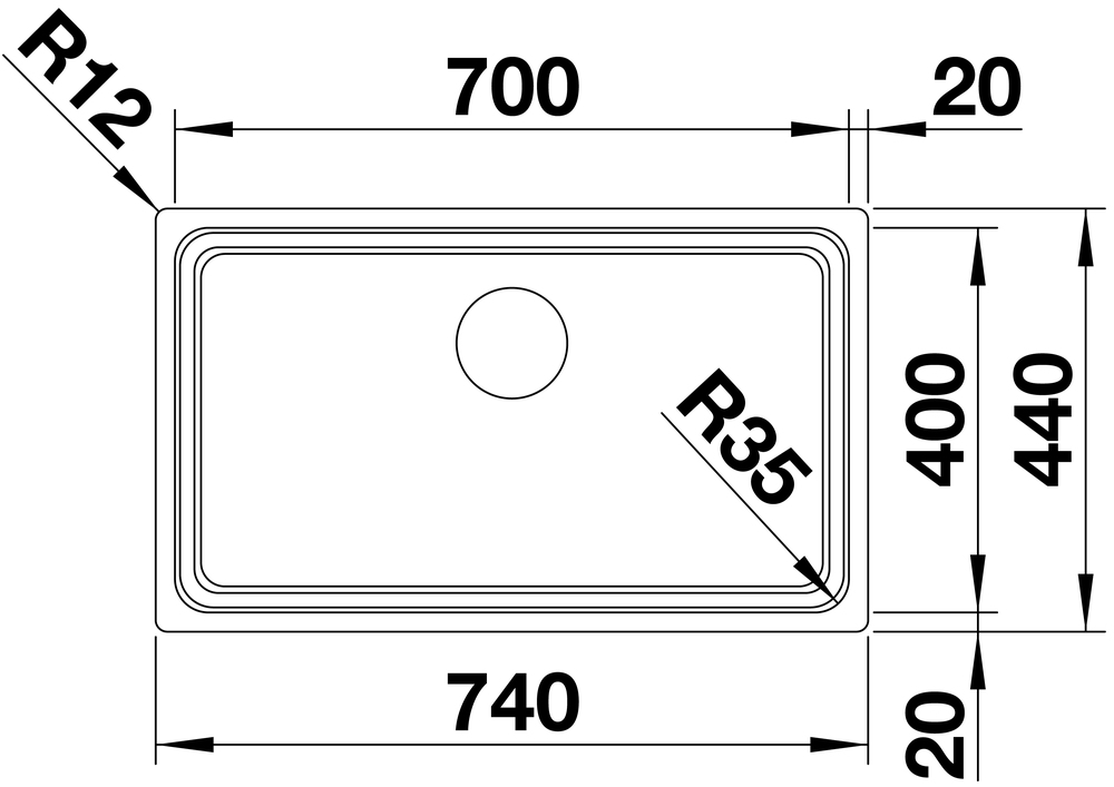 524270 Кухонная мойка Blanco Etagon 700-U  Blanco Etagon - Вид №8