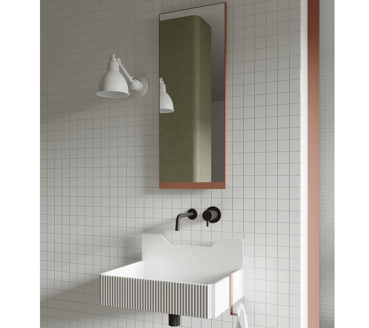 com_EXLAVFRIEZE2L/3030 Подвесная раковина настенная прямоугольная Ex.T Frieze - Вид №1