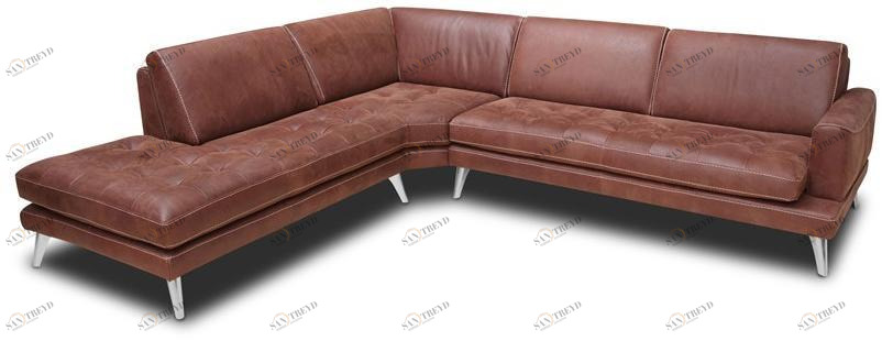 Rossini Sofas Модульный кожаный диван с тафтингом sun-id-1498327