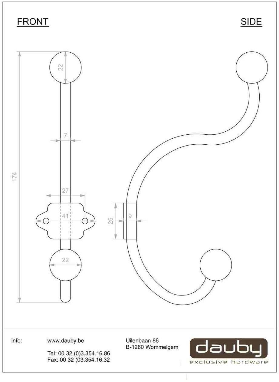 Dauby Настенный крючок Pure® plus 9394 - Вид №4