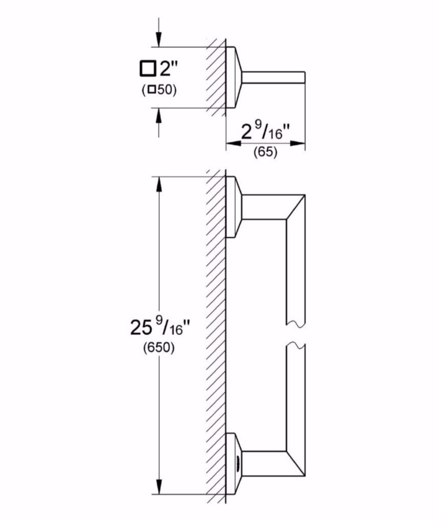Держатель для полотенца GROHE Allure Brilliant, 600 мм, хром (40497000) - Вид №1