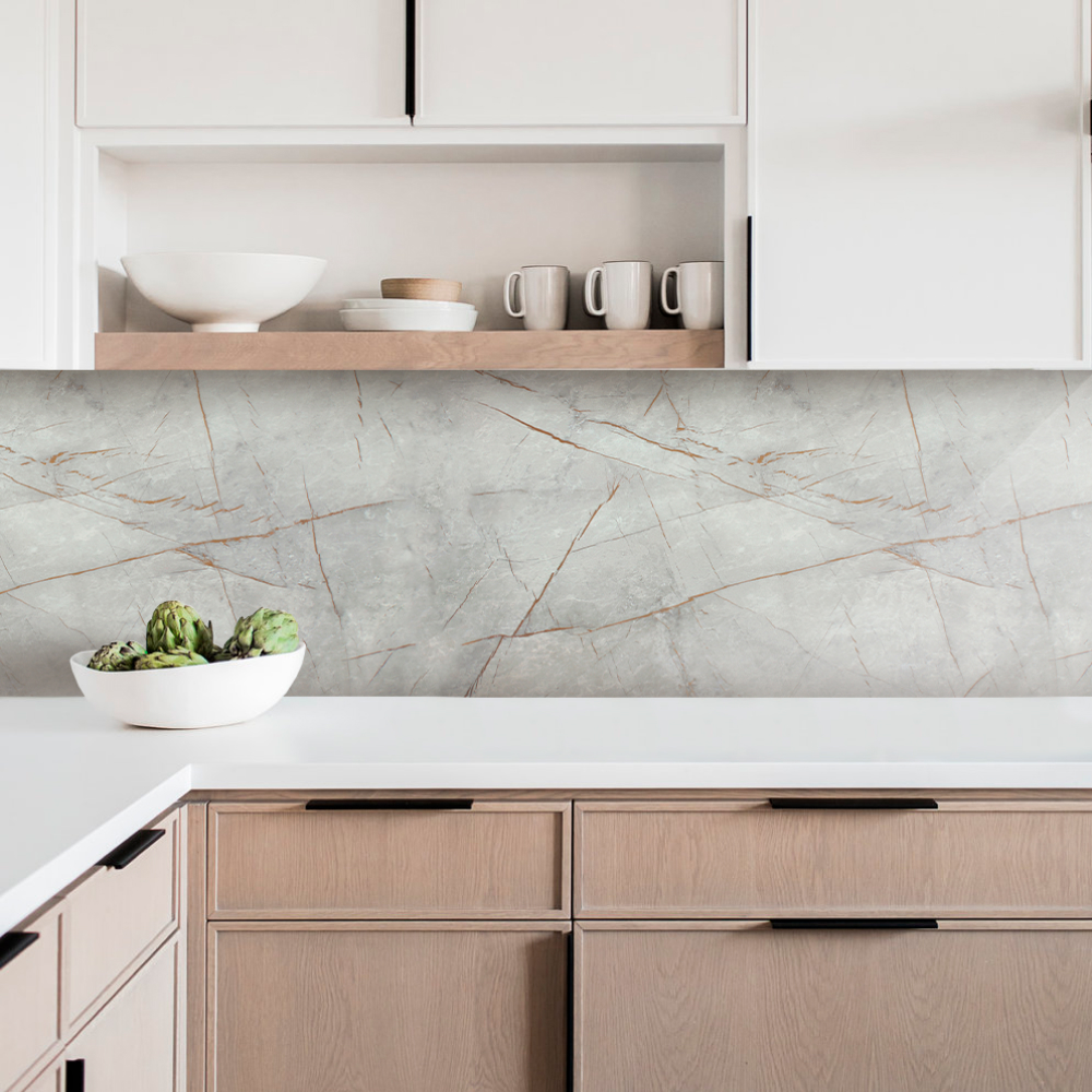 Кухонный фартук АБС Stella Light Каспий Золотой 600*3000*0,75мм STSR-972 - Вид №1