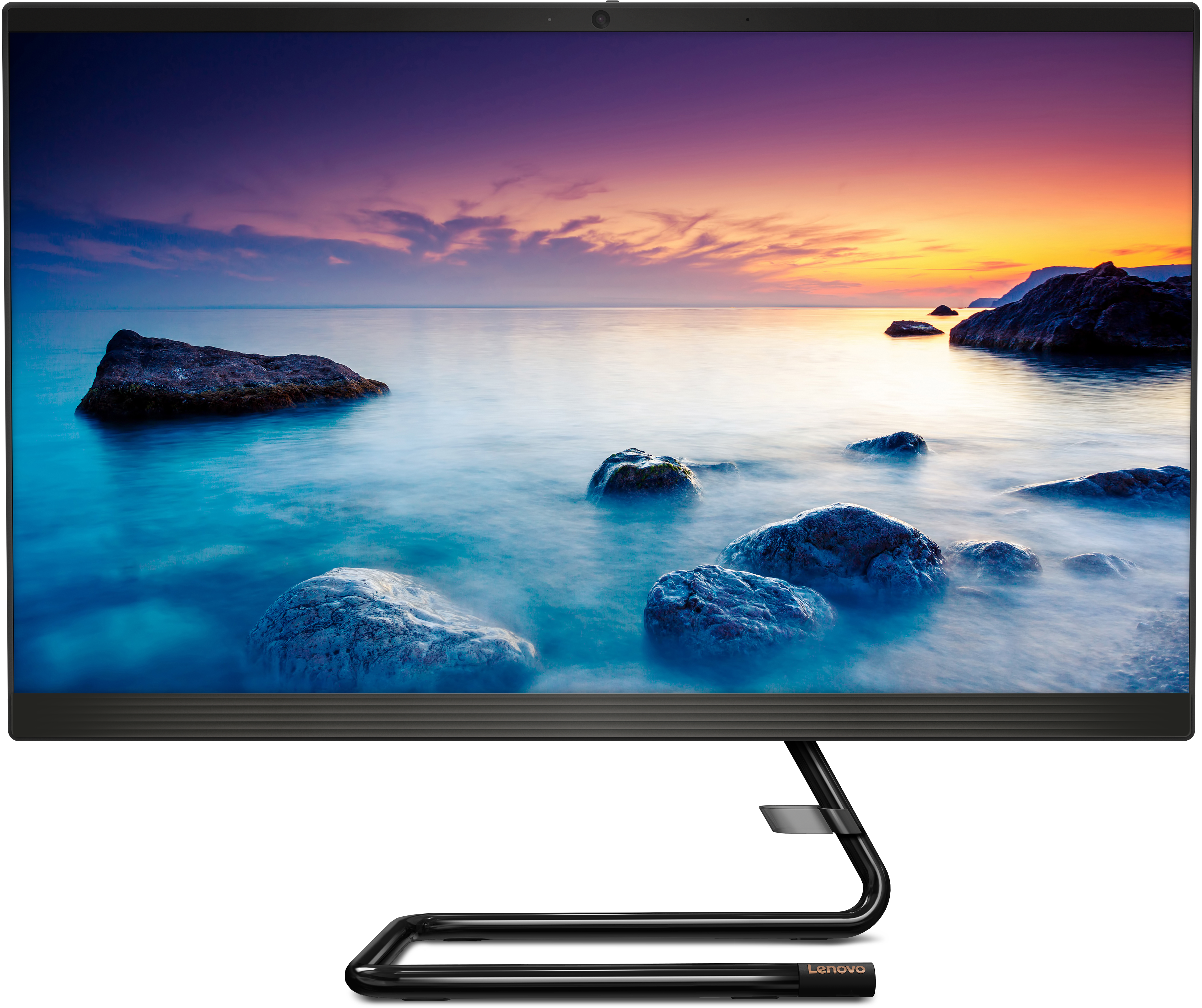F0E800E5RK ideacentre aio a340-24iwl 23.8"(1920x1080 ips)/intel core i3 10110u(2.1ghz)/8192mb/1000+128ssdgb/dvdrw/int:intel uhd graphics 620/bt/wifi/war 1y/5.87kg/black/dos + клавиатура, мышь usb Lenovo Santreyd  - Вид №1