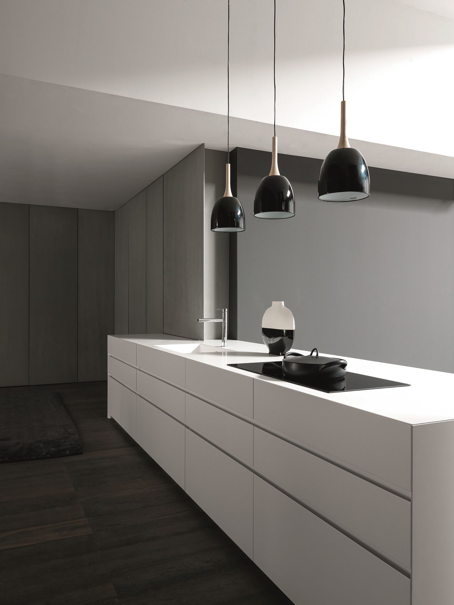 Кухня Corian® с полуостровом MODULNOVA Fly ARCH-00003524 - Вид №6