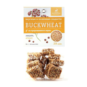 Полезная сладость Buckwheat с арахисом и имбирем