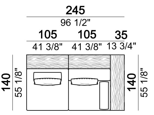 Тканевый модульный садовый диван Arketipo SANTOS ARCH-00052540 - Вид №34