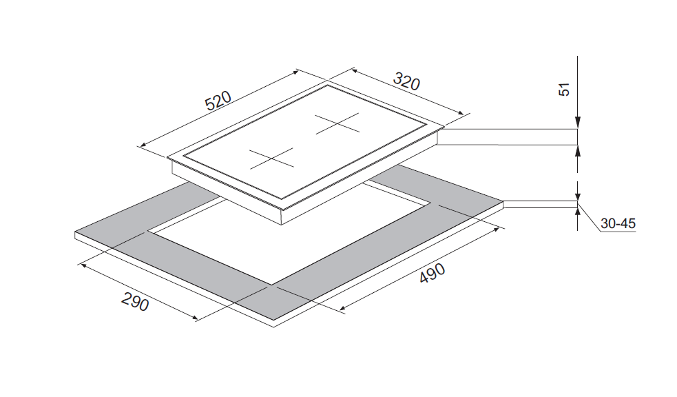 9144144 Газовая варочная поверхность Kuppersberg FG 33 B STDN-0123221 - Вид №9