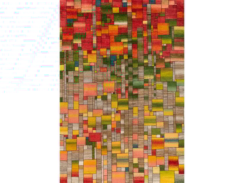 Шерстяной прямоугольный клетчатый ковер Zollanvari Stained-Glass-Designer ARCH-00133499