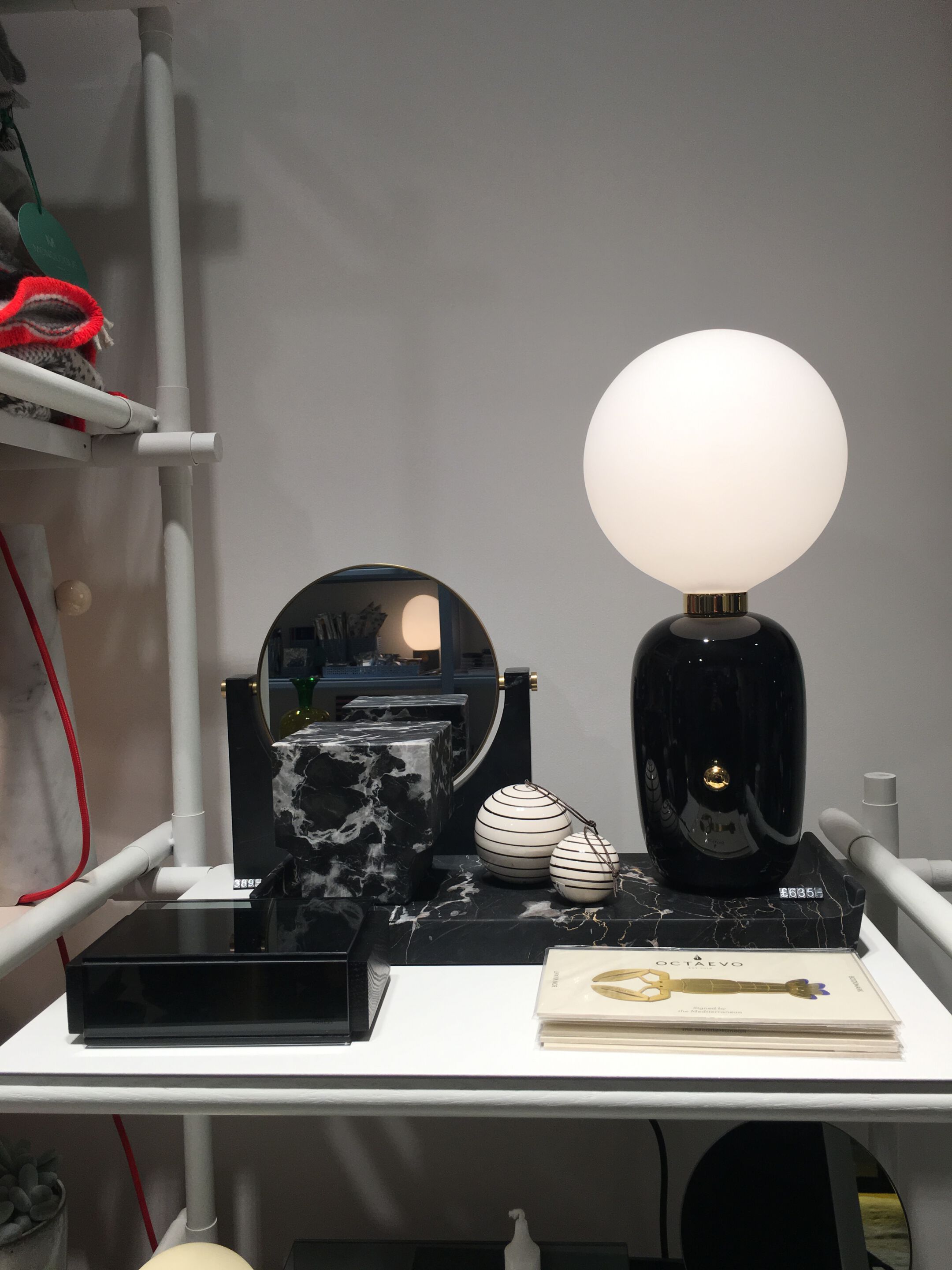 Керамическая и опаловая стеклянная настольная лампа с диммером PARACHILNA Aballs ARCH-00068946 - Вид №19