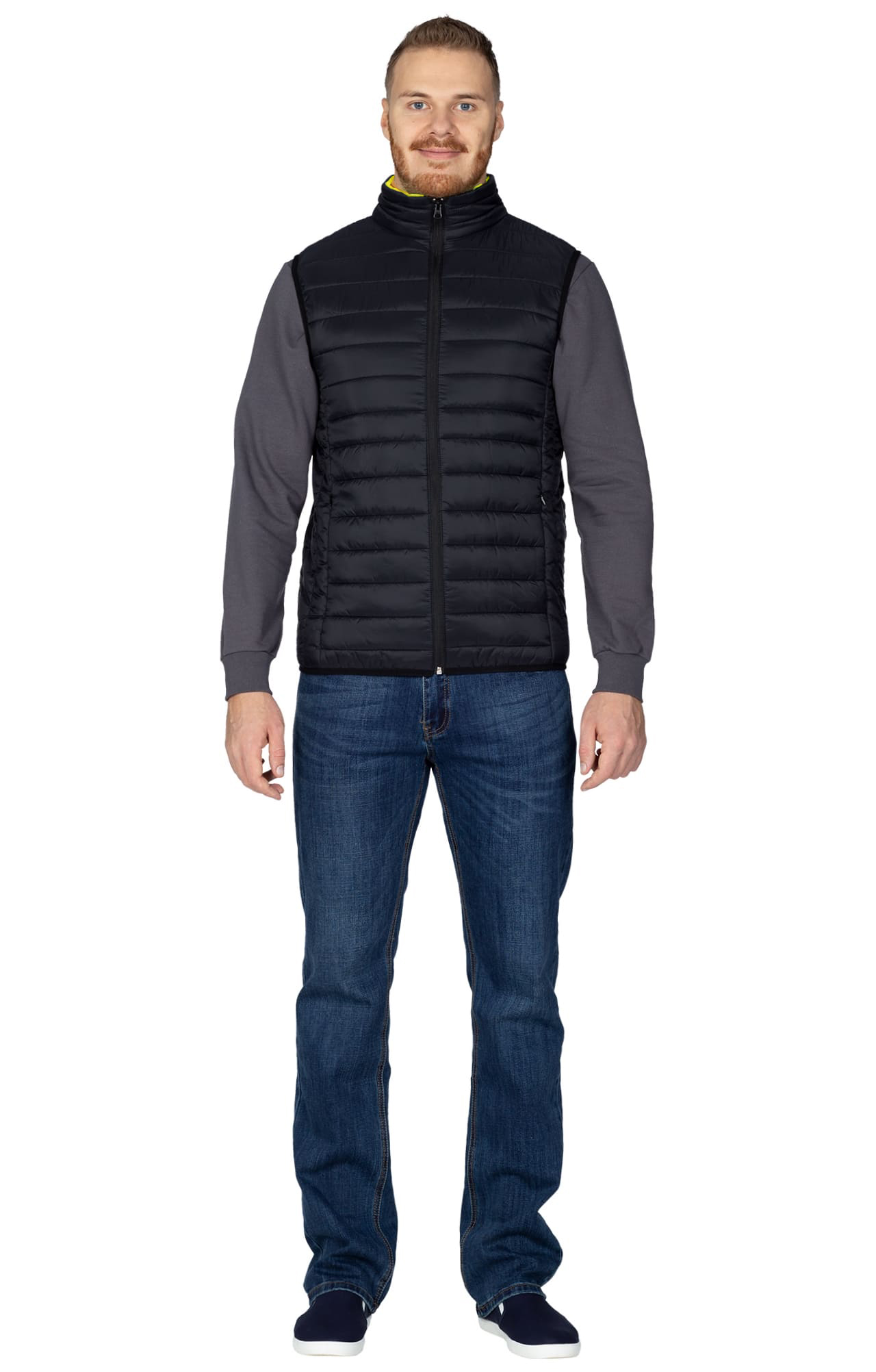 69674 Жилет стеганый  black El-Risto  Демисезонная одежда размер XXXL (108)  - Вид №3