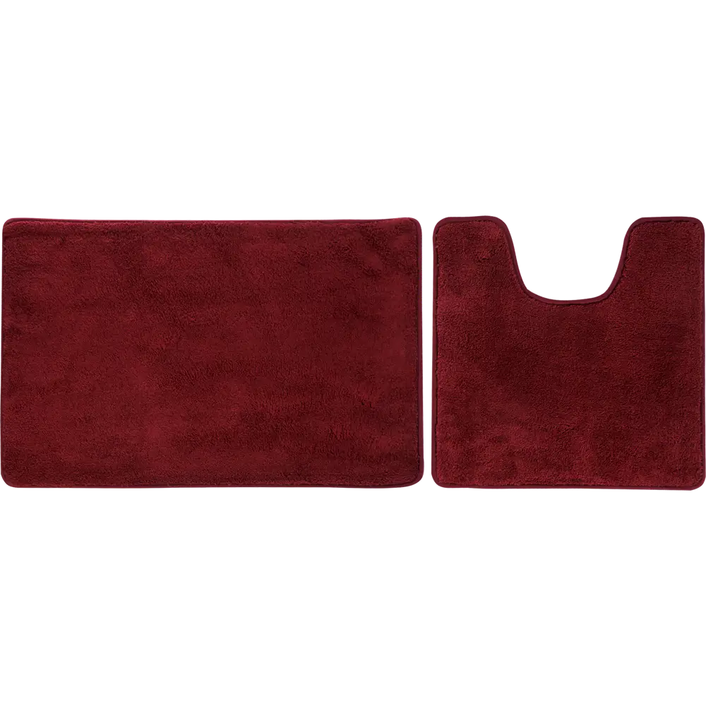 Набор ковриков для ванной комнаты Jersey 45x70/45x45 см цвет бордовый 82392226 STLM-2013886 Santreyd PRM-1119