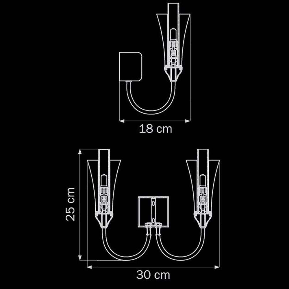 Бра Lightstar Owio 757624 LIGHTSTAR  077095 Прозрачный;хром  - Вид №2