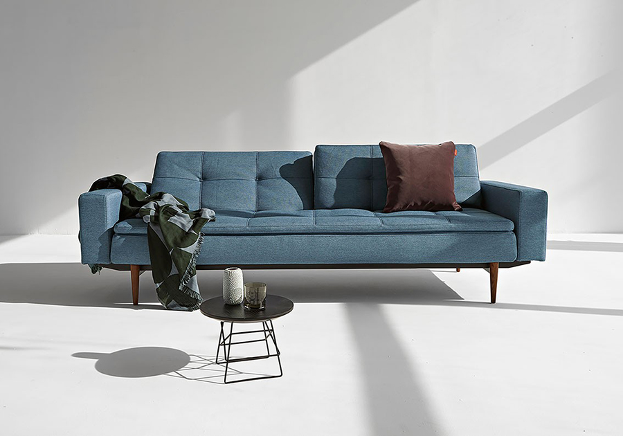 Диван Dublexo с мягкими подлокотниками Round и ножками Styletto, индиго Innovation Living DUBLEXOARM558 - Вид №9