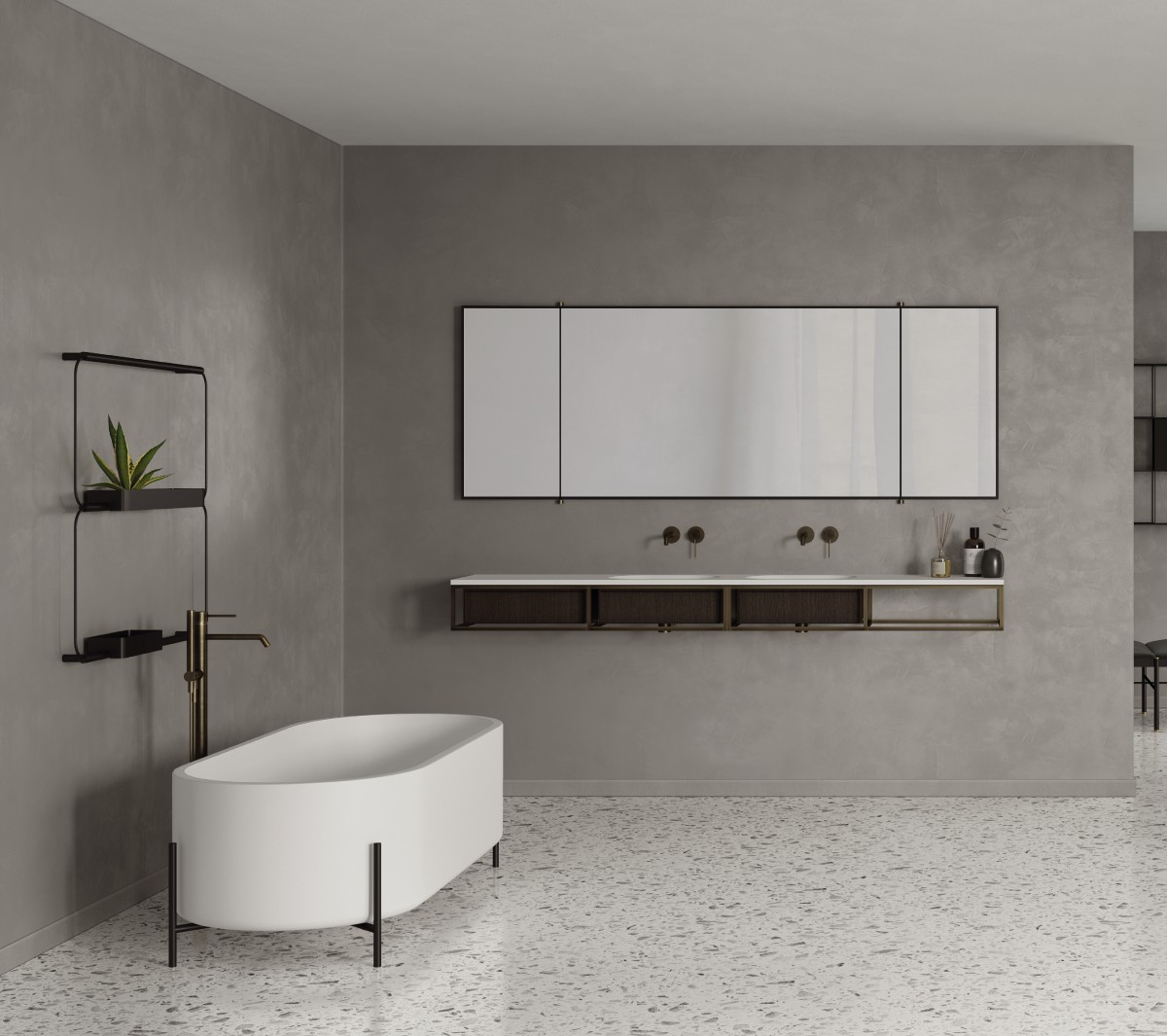 comp-comp-gs3c Подвесная раковина настенная прямоугольная Ex.T Frame черная - Вид №6