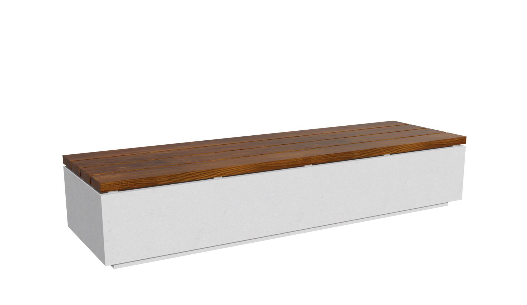 Бетонная и деревянная скамья без спинки amop комфорт ARCH-00029619 - Вид №1