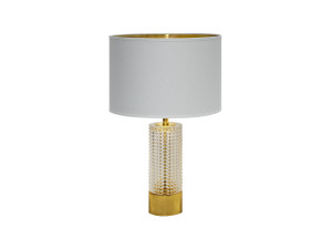 Настольная лампа из стекла и ткани