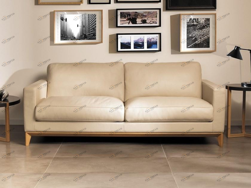 Duvivier Canapés 3-х местный кожаный диван  Quaisb21, quaisb22, quaisb35 