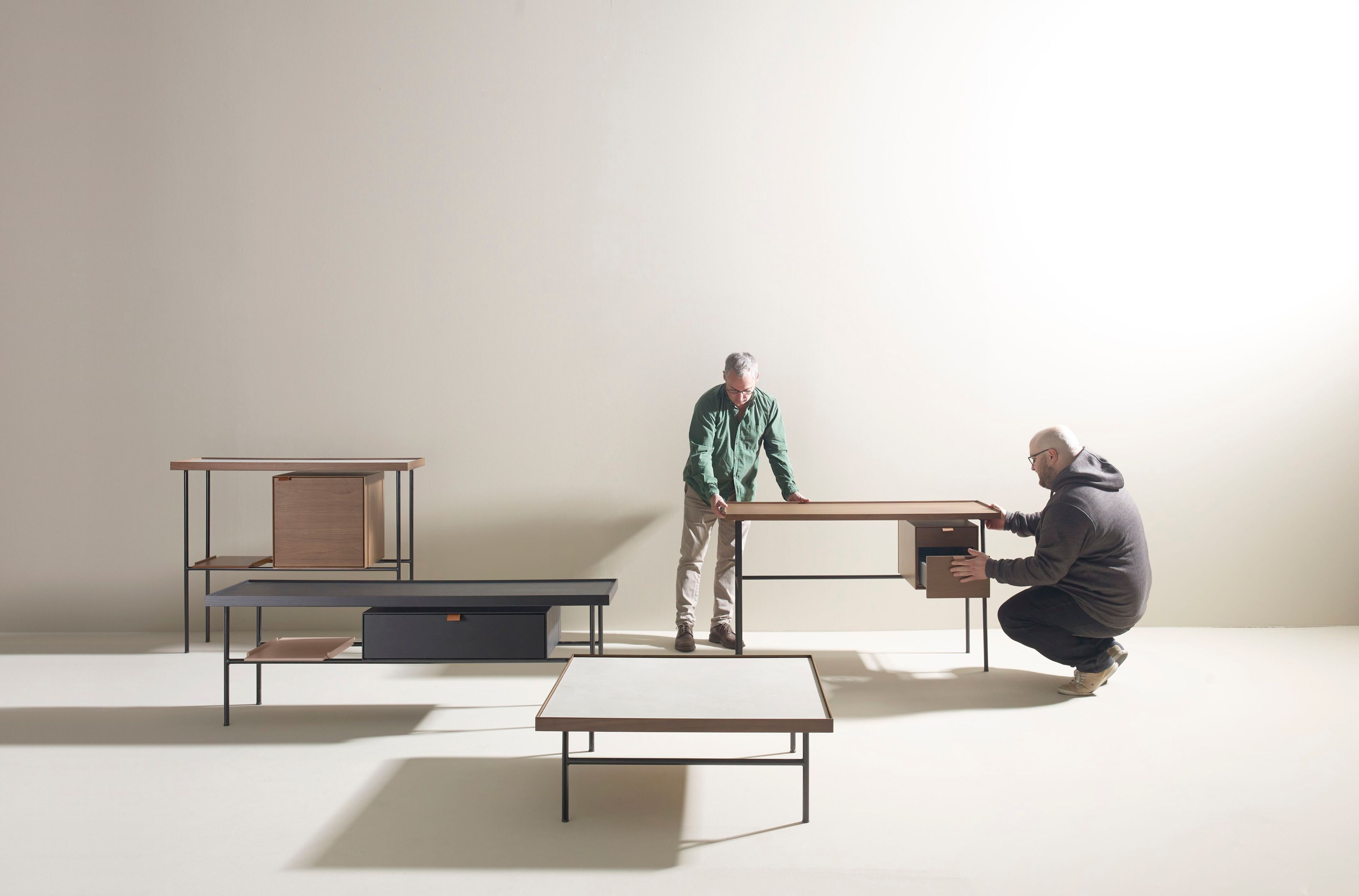 Прямоугольная консоль из дерева и металла с полками TREKU Kutxa ARCH-00152938 - Вид №2