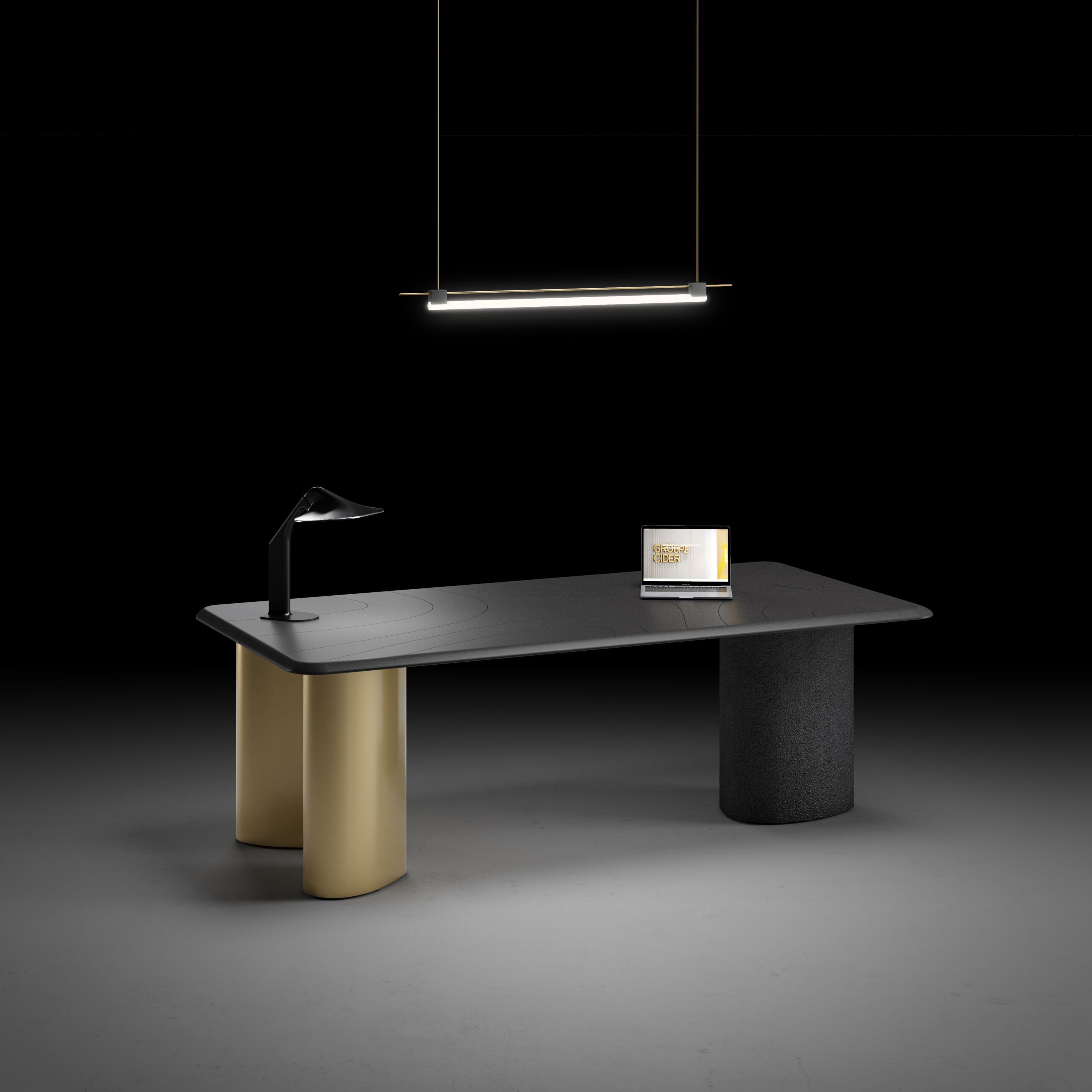 Прямоугольный стол для совещаний из МДФ Cider Edition Monolithes ARCH-00085364 - Вид №3