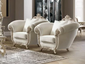 Andrea Fanfani Кресло с обивкой из ткани с подлокотниками Tornabuoni 745/p