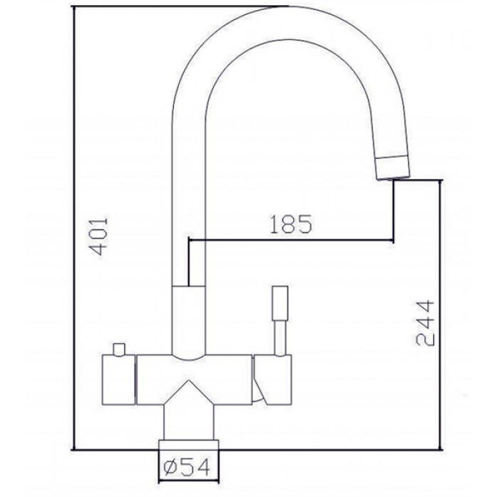 Zorg SZR-1339 F-A Grantis Смеситель для кухни Zorg 401х181  - Вид №2