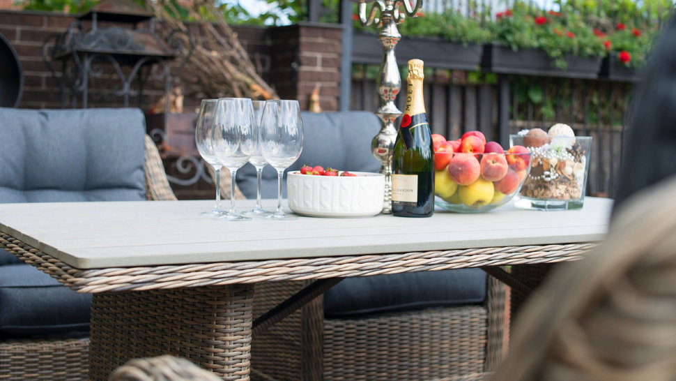 Мебель для дачи серая, диван кресла и столик на 6 персон "Сардиния" BESTA FIESTA  132665 Коричневый  - Вид №6