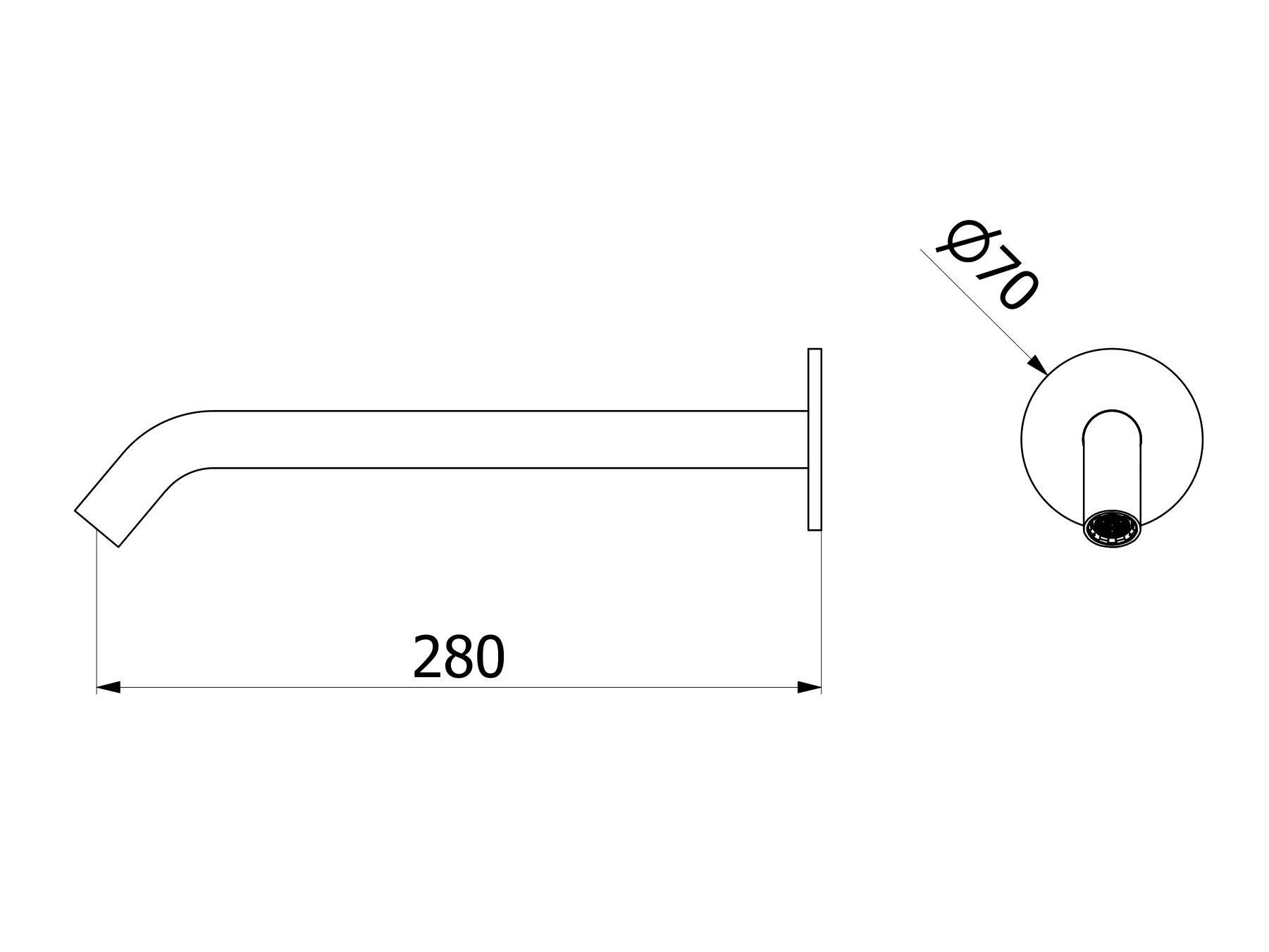 Настенный длинный дозирующий носик для стальной раковины IB M316 ARCH-00085446 - Вид №1