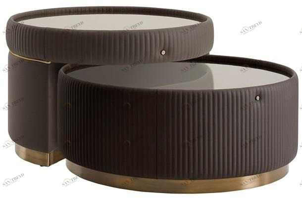 VOLPI Круглый журнальный столик для гостиной Luigi volpi Lv-23004.100/.inc