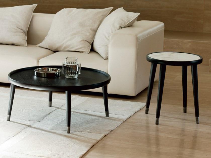 Porada Круглый журнальный столик из массива дерева и мраморной столешницы Iron sun-id-1402555 - Вид №1