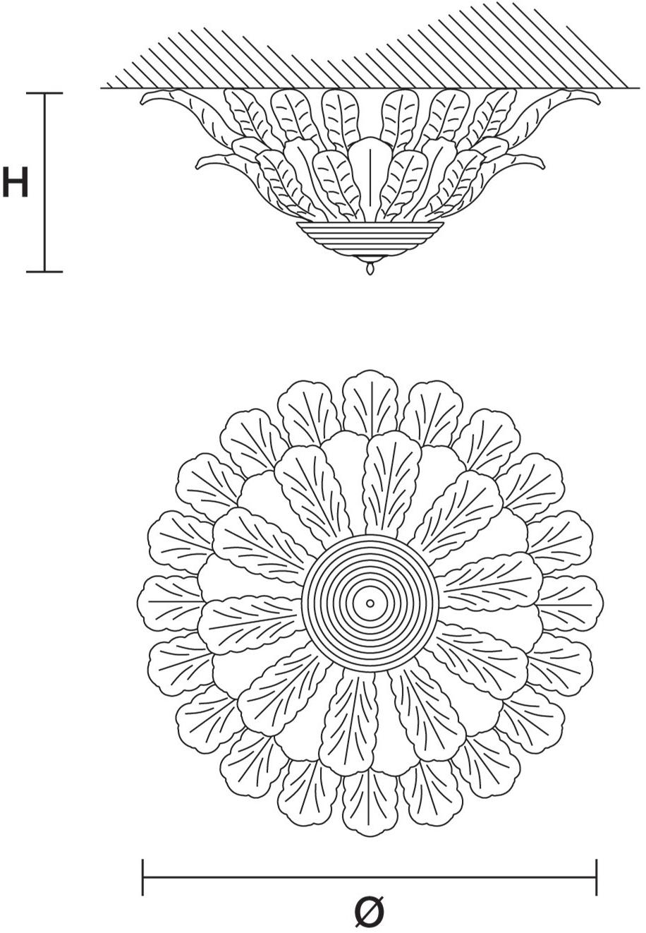 Masiero Лампа накаливания на потолке Glass sun-id-1376472 - Вид №2