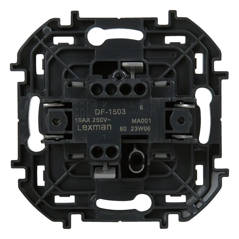 LEXMAN Lilian — одноклавишный выключатель скрытого монтажа в цвете «Титан» 86761710 STLM-1354662 - Вид №3
