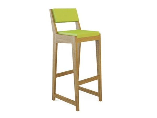 Высокий деревянный стул и QM Foam со спинкой Quinze & Milan номер 26 ARCH-00100658