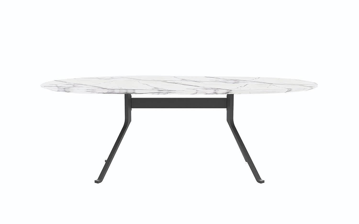 Овальный обеденный стол Blink - каменная столешница Stellar Works BL-T420-2125-ST