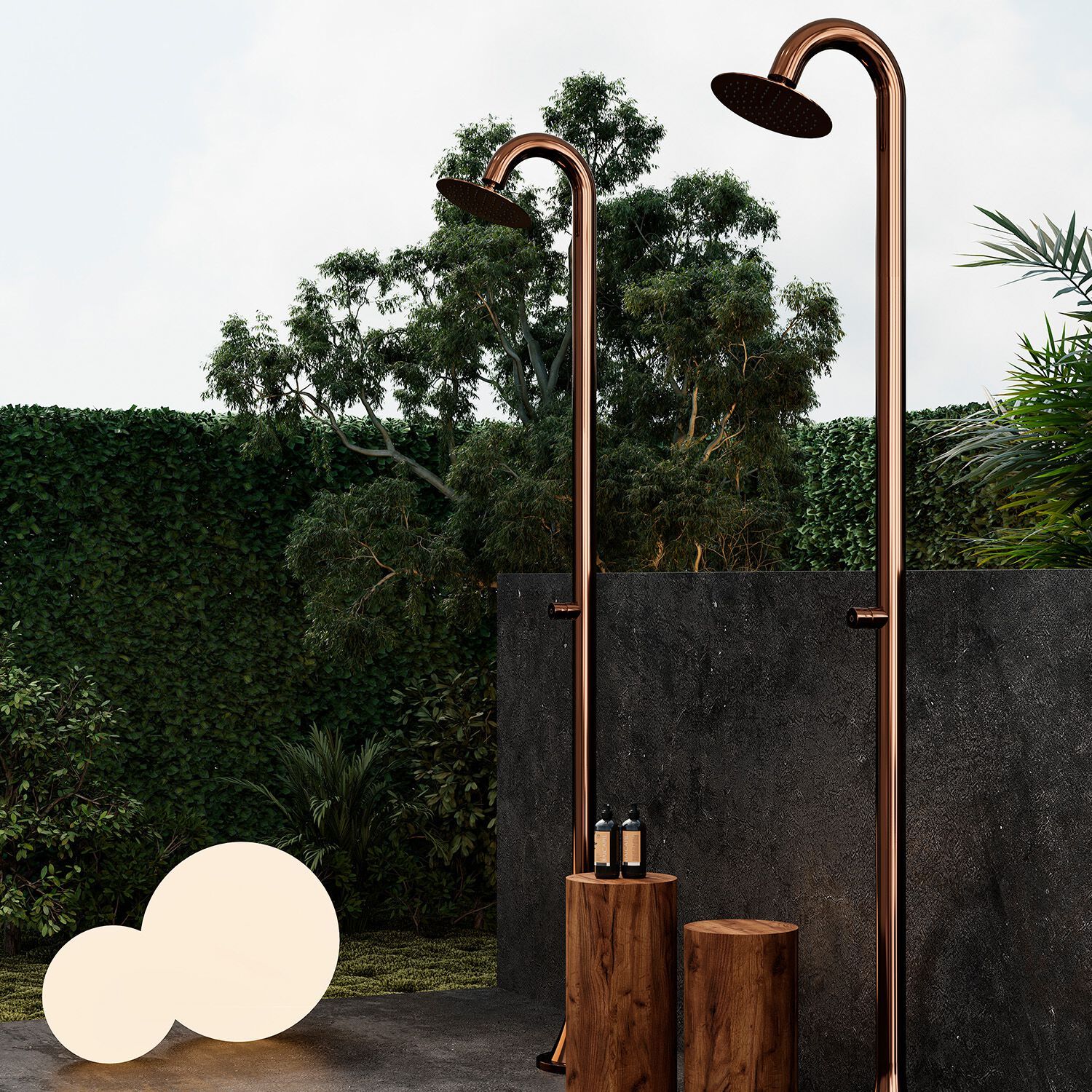 Открытый душ из нержавеющей стали с душем SINED LUNA TMP ARCH-00148186 - Вид №4