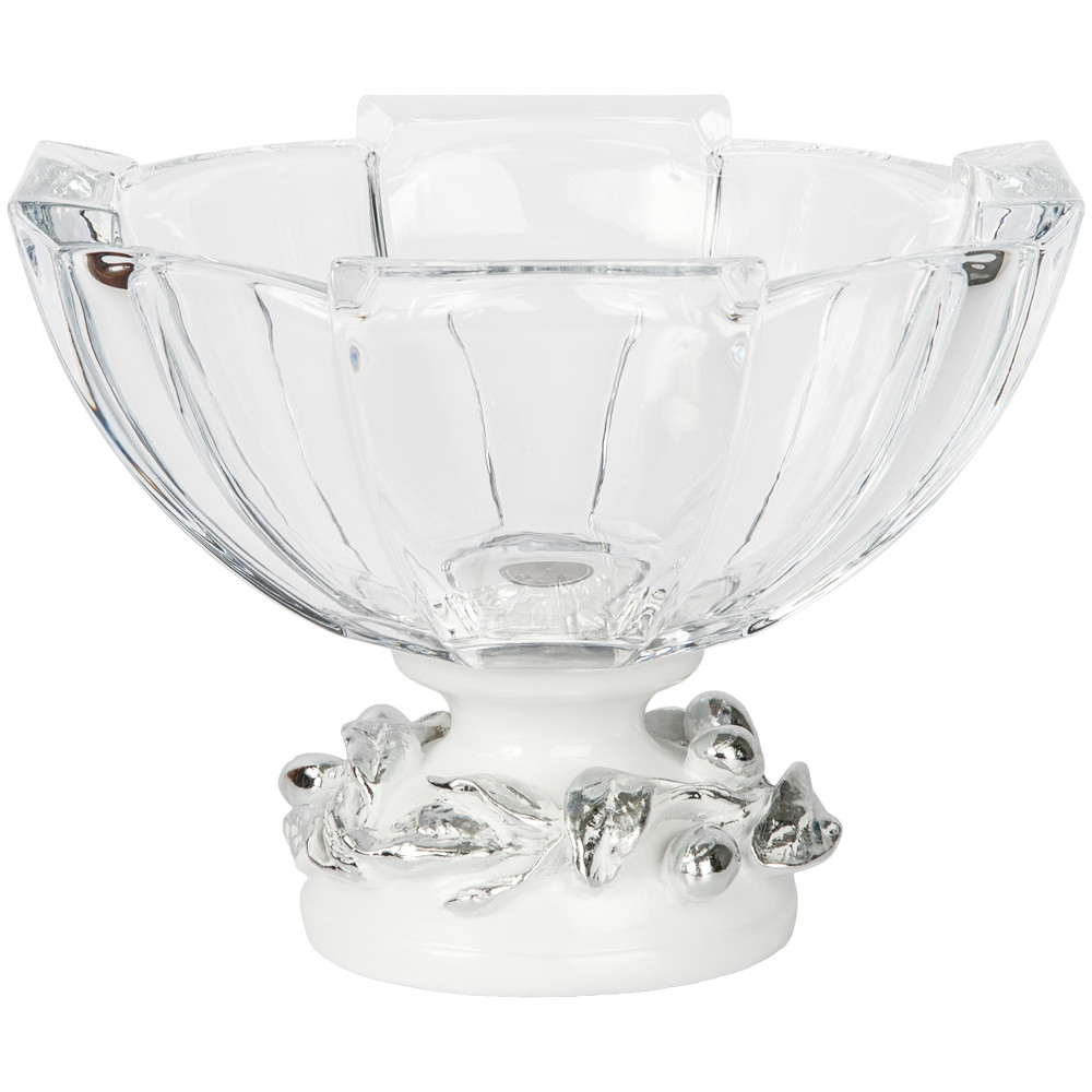 52106+52107 Фруктовница и ваза Oliva Branch Silver BOGACHO  - Вид №3