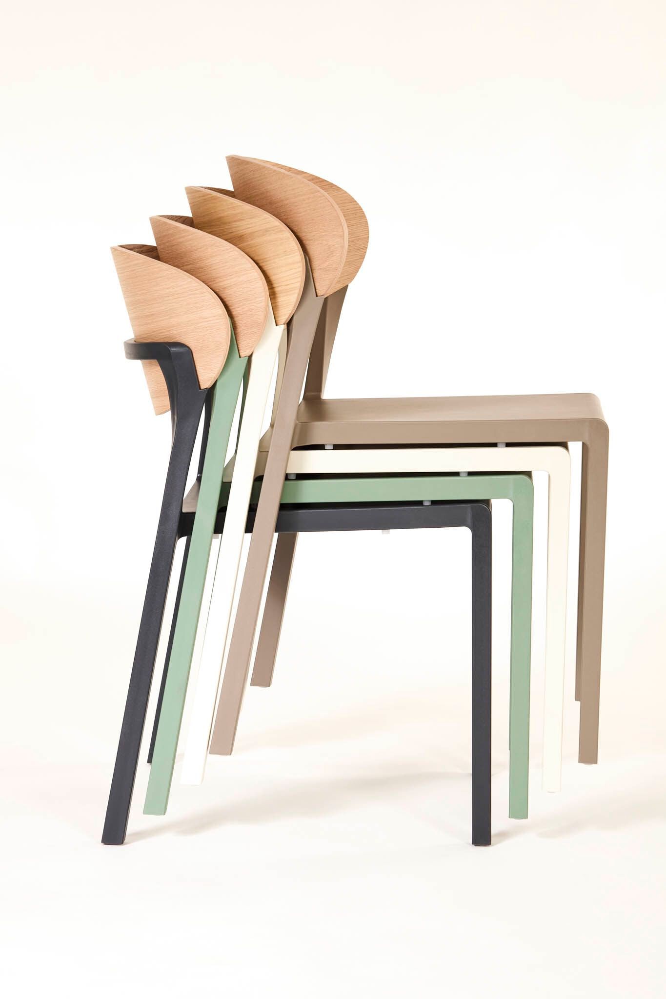 Садовый стул из полипропилена с деревянной спинкой Ezpeleta BAKE WOOD ARCH-00073360 - Вид №7