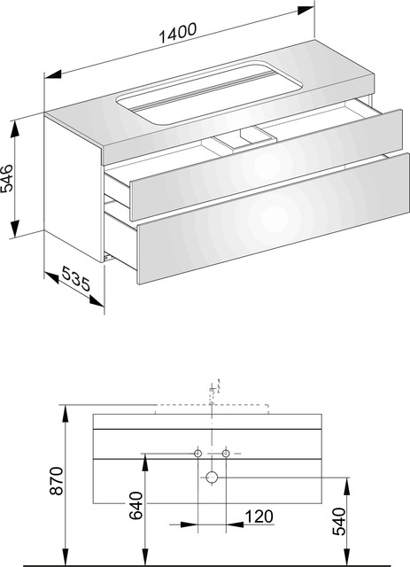 31583860100 Тумба под умывальник KEUCO Edition 400 - Вид №2