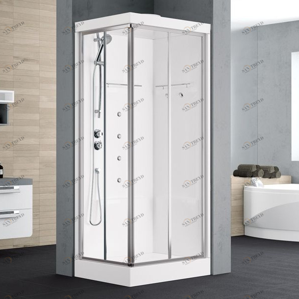 Novellini. Душевая кабина 90x90 см A HYDROMASSAGE с крышей ALBA ALBA90M1F1B