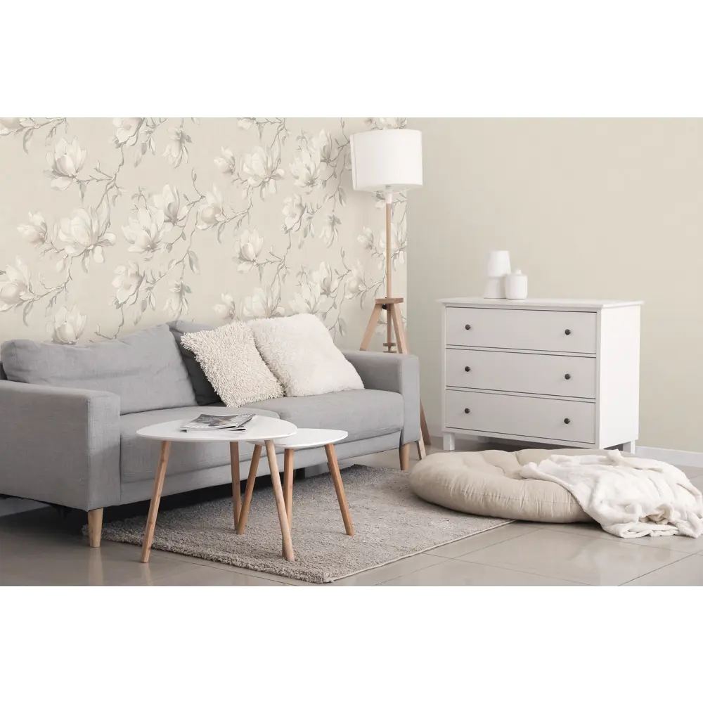 Обои флизелиновые Victoria Stenova Magnolia бежевые 1.06 м VS585111 89441271 STLM-2040801 - Вид №5