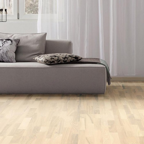 Паркетная доска Haro 4000 Series Top connect Белый Песочный Структурированный Ясень Кантри с брашью (Текстурированная) 2200х180 мм 535420 - Вид №1