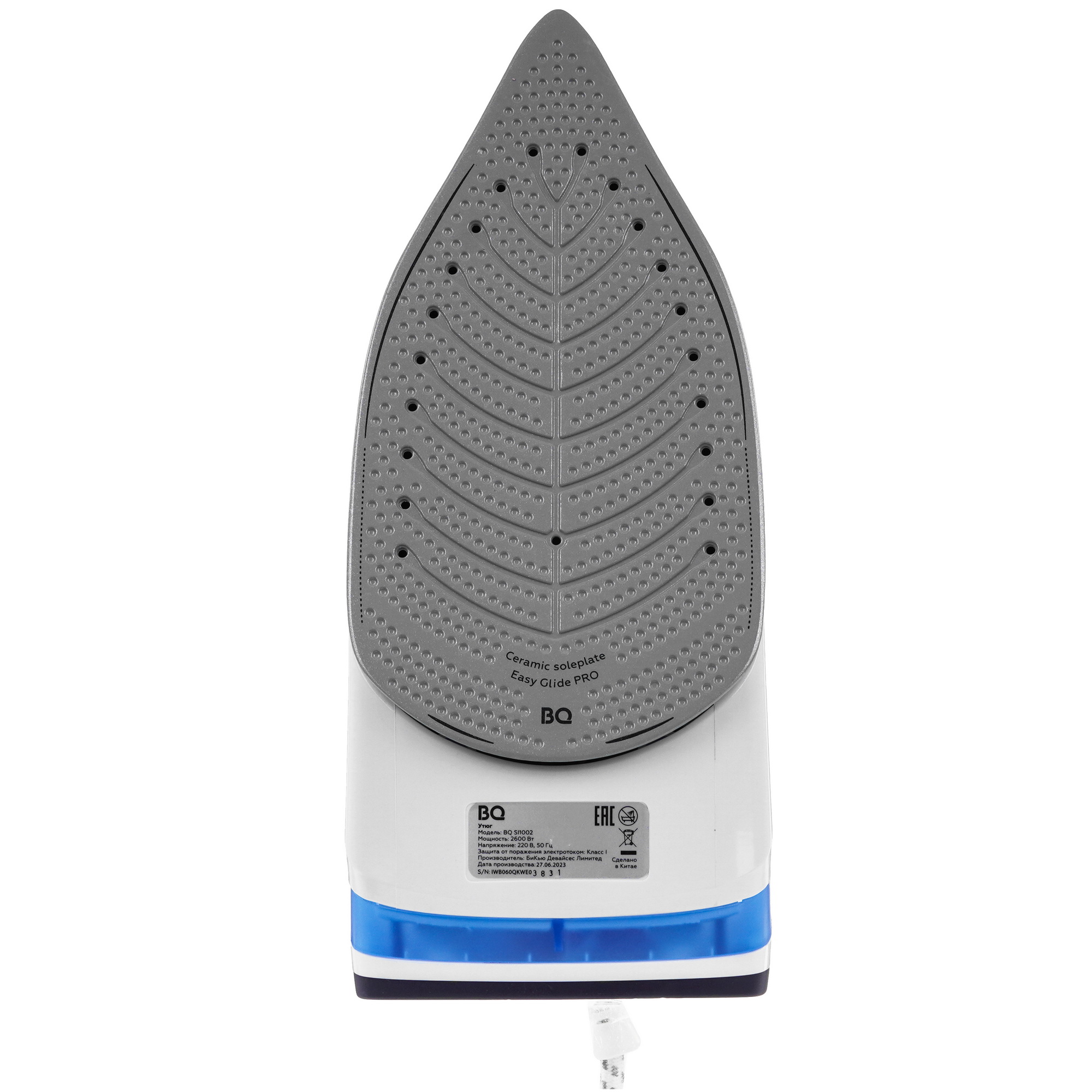9970317 Утюг BQ SI1002 белый STDN-0003435 - Вид №3